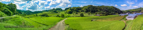 Panoramic view of the Oku Asuka Cultural Landscape in Asuka-mura Village, Nara Prefecture, National Important Cultural Landscape of Japan