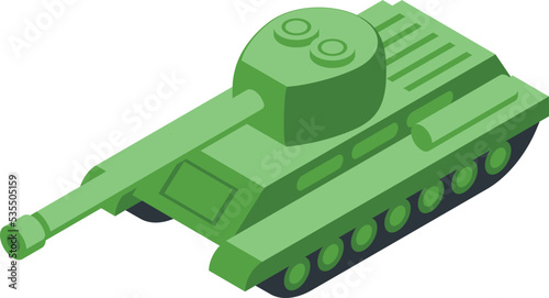 Soldier tank icon isometric vector. Army battle. Game army