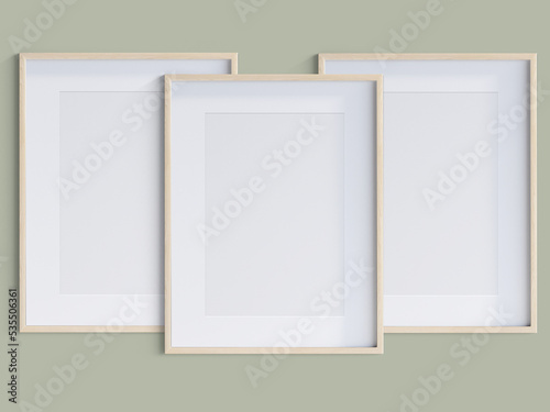 3 blank picture frames cover
