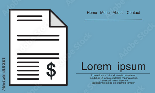 Finance - Taxes Icon.line icon.vector illustration design