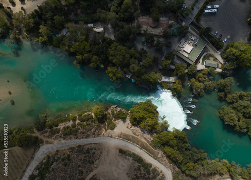 Manavgat Waterfall Drone Photo, Manavgat Antalya, Turkey