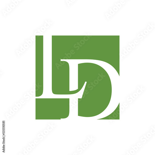Logo design letter LD or DL. Abstract logo design