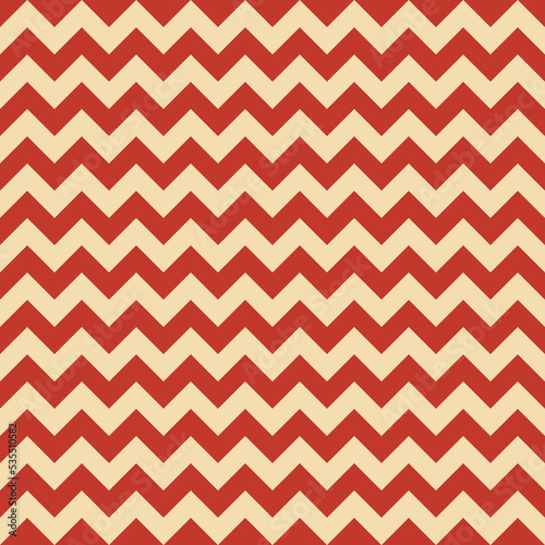 Horizontal zigzags seamless pattern. African colors chevron textile, stripes wallpaper. Retro fashion background for book cover and greeting card © Ra