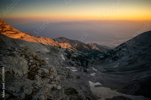 Koncheto and Vihren peak  Pirin  Bulgaria