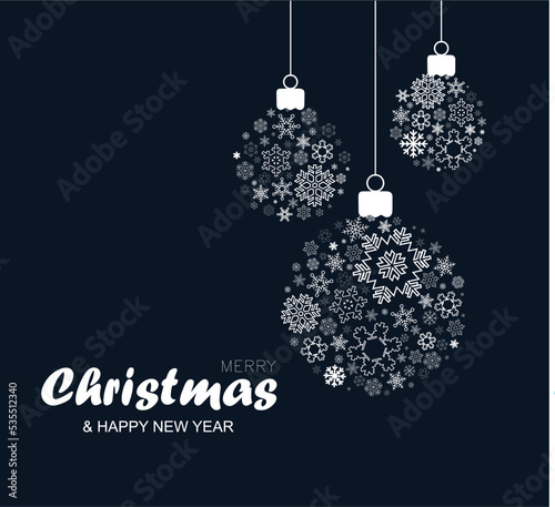 icons christmas card  snowflakes new year christmas  logo