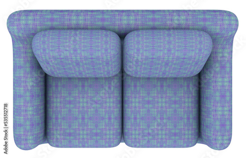 Sofa. 3D rendering illustra...