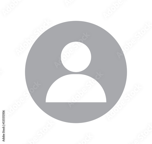 User vector icon. user profile icon on black circle isolated on white background.
