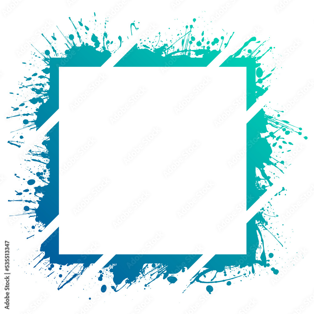 Fototapeta premium Abstract frame with paint stains. Splash frame