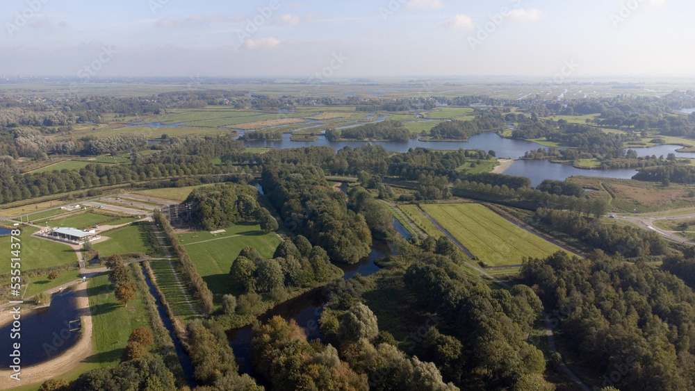 Aerial view of  'Het Twiske' from Oostzaan