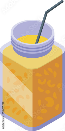 Fruit juice icon isometric vector. Meal dinner. Food cuisine