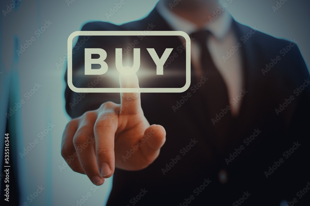 businessman pressing virtual button businessman pressing virtual button