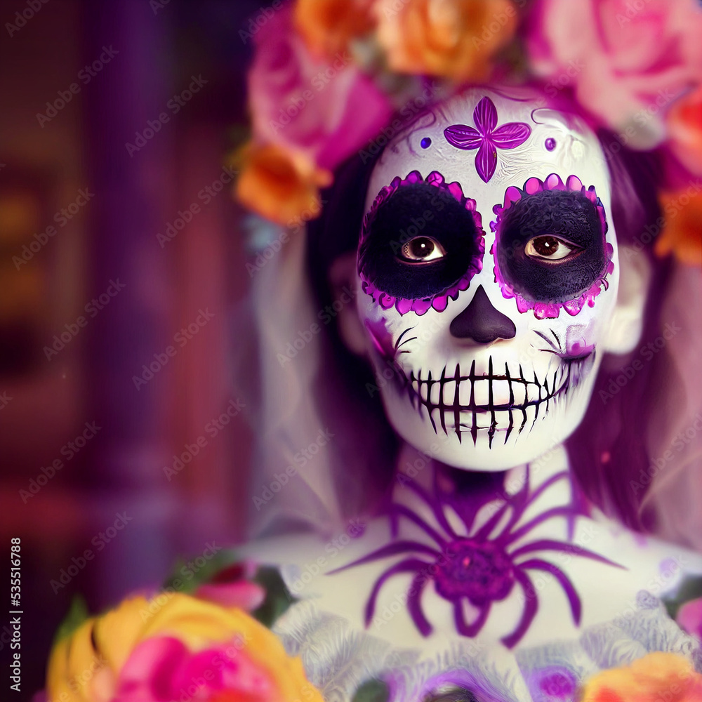 Day of the dead, Dia de los muertos character. Digital art Day of the dead, Dia de los muertos character. Digital art