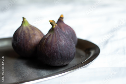 fresh figs on table. cutted fig