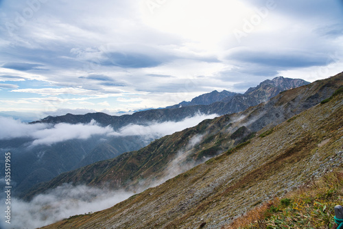 Fototapeta Naklejka Na Ścianę i Meble -  唐松岳から見た風景