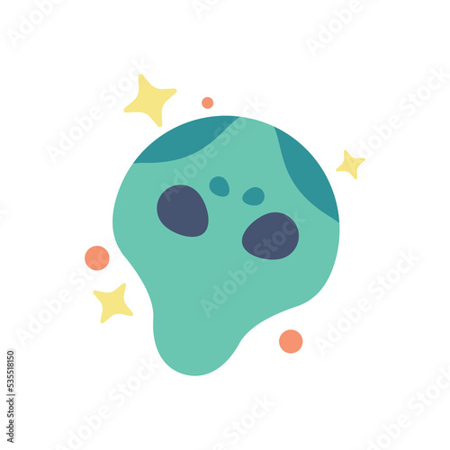 Alien vector illustration isolated on white background
