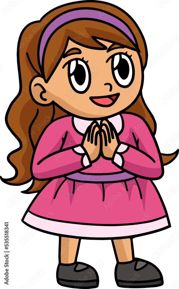 Hanukkah Girl Praying Cartoon Colored Clipart Hanukkah Girl Praying Cartoon Colored Clipart