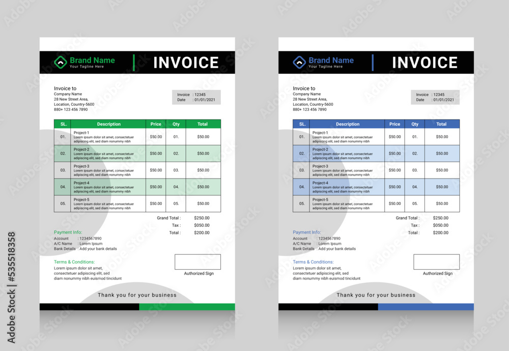 New Invoice Template Design New Invoice Template Design