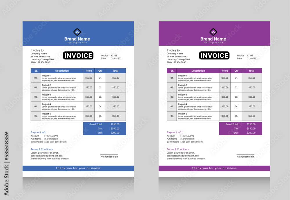 New Invoice Template Design New Invoice Template Design