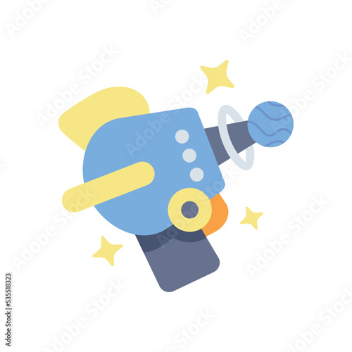 Space gun vector illustration isolated on white background