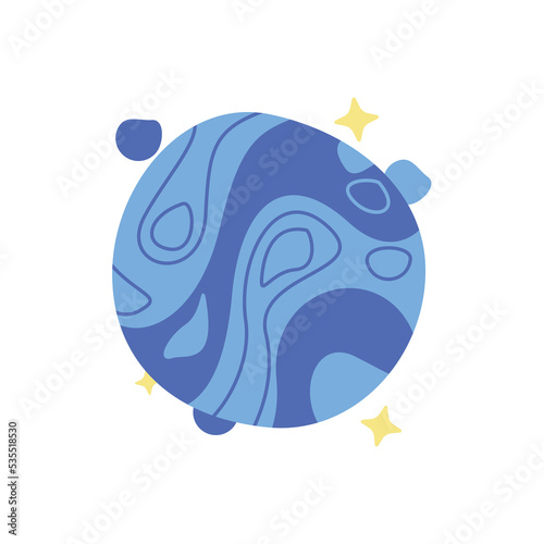 Planet vector illustration isolated on white background