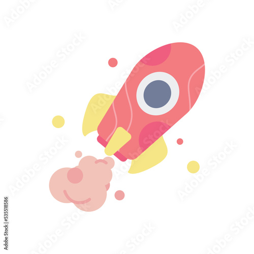 Rocket vector illustration isolated on white background
