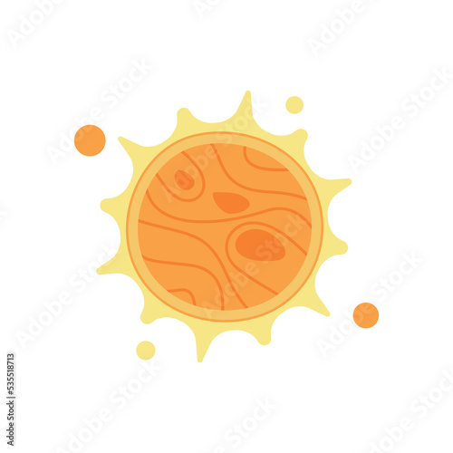 Sun vector illustration isolated on white background