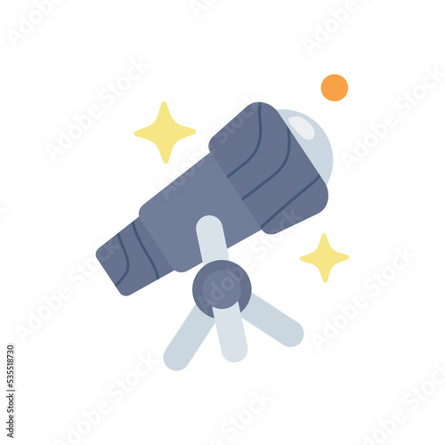 Telescope vector illustration isolated on white background