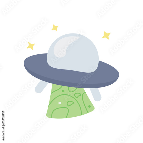 Ufo vector illustration isolated on white background