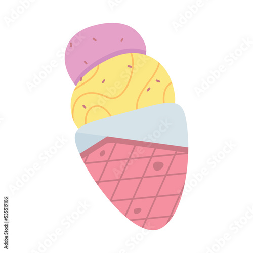 Ice cream vector illustration isolated on white background
