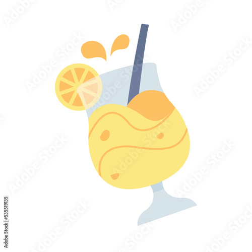 Lemon juice vector illustration isolated on white background