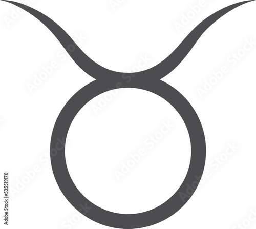 Taurus line icon. Astrological mystic bull symbol