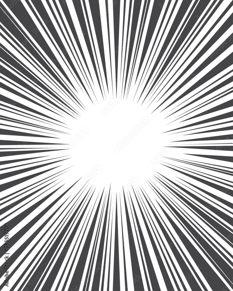 Motion lines round shape background. Comic style cover Motion lines round shape background. Comic style cover