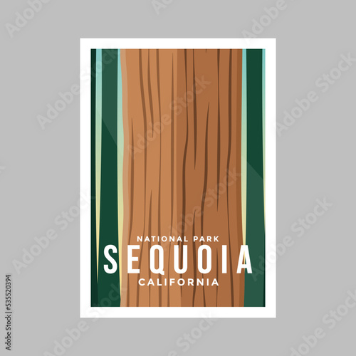 Sequoia National Park poster  illustration.