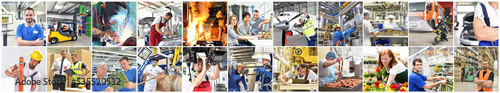 Berufe in Industrie und Handel - Portrait Arbeiter und Arbeiterinen in gewerblichen Berufe - Fachkräftemangel