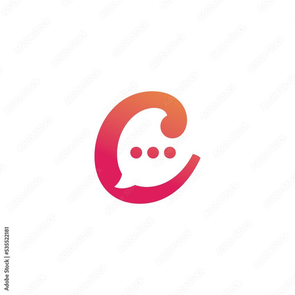 Chat letter c logo icon design vector image Chat letter c logo icon design vector image