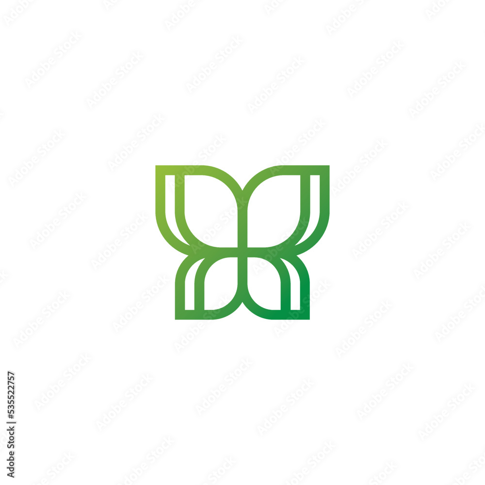 Abstract Butterfly Leaf Logo Template Abstract Butterfly Leaf Logo Template