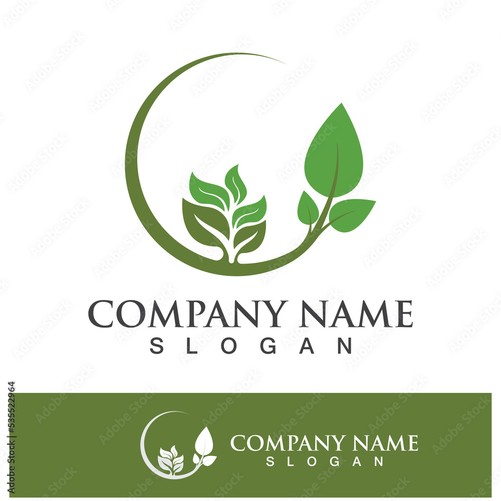 Green tree leaf nature logo images Green tree leaf nature logo images