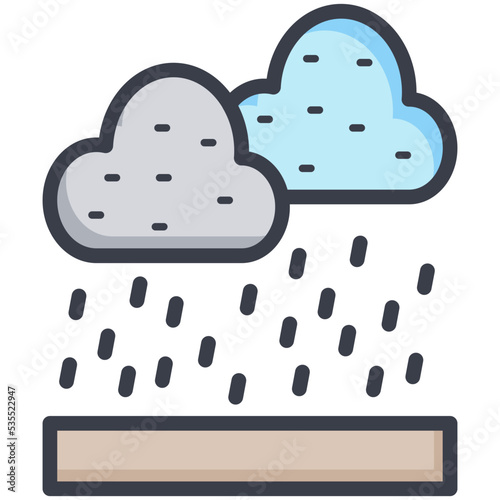 Raining Vector Icon 