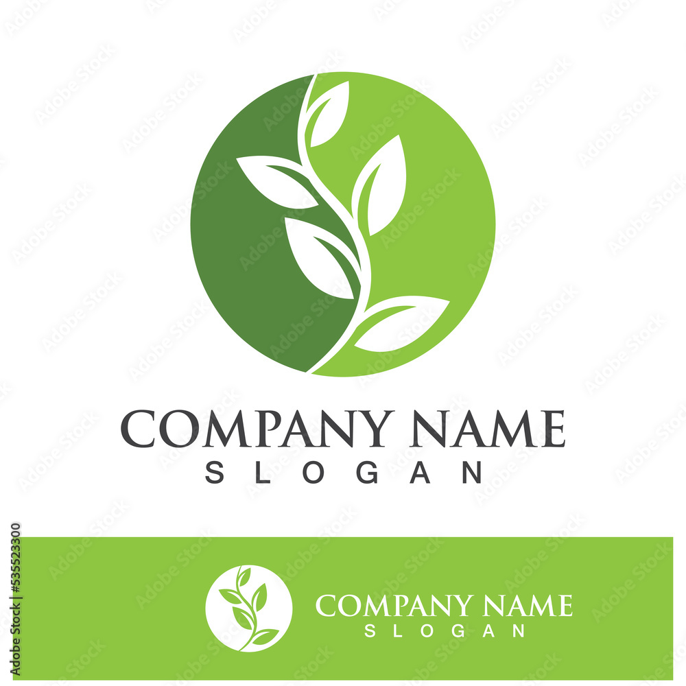 Green tree leaf nature logo images Green tree leaf nature logo images
