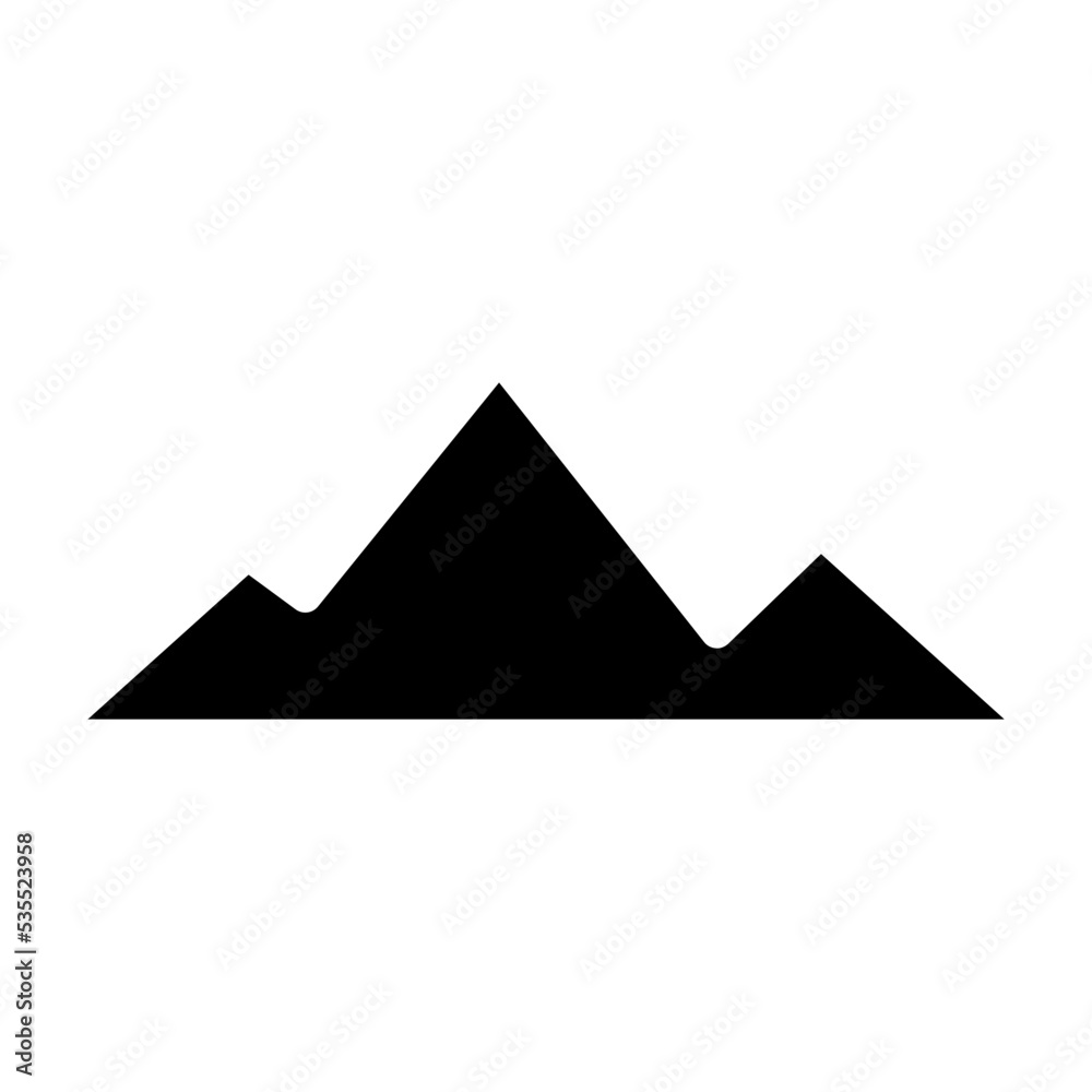 mountain glyph icon mountain glyph icon