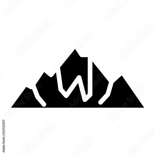 mountain glyph icon