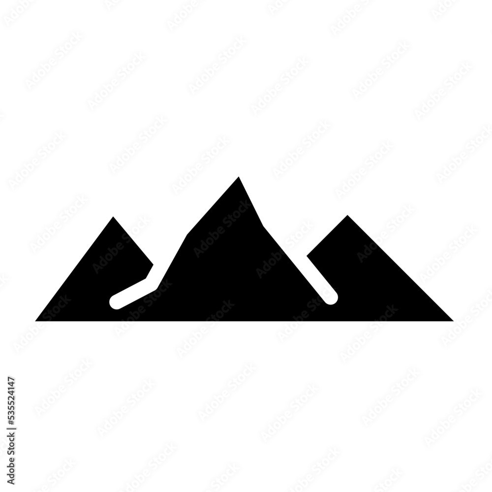 mountain glyph icon mountain glyph icon