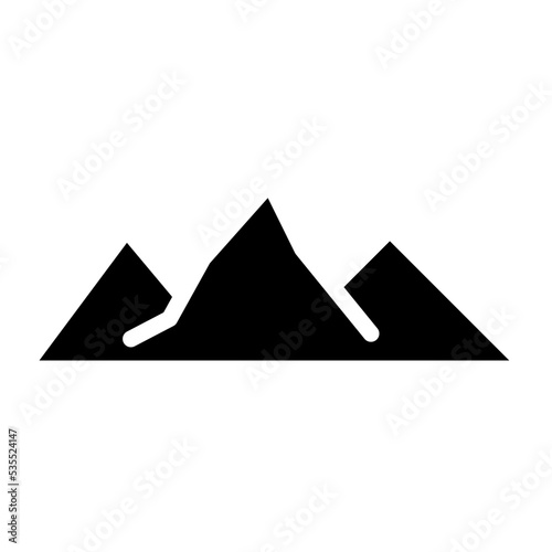 mountain glyph icon