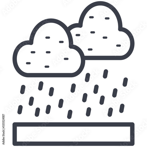 Raining Vector Icon 
