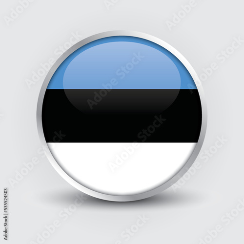 Estonia round flag design is used as badge, button, icon with reflection of shadow. Icon country. Realistic vector illustration. Free Download Estonia round flag design is used as badge, button, icon with reflection of shadow. Icon country. Realistic vector illustration. - GFXLoad