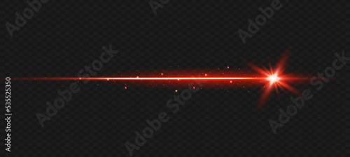 Light flash or red neon stripes. laser beams. Beautiful light reflections. Glowing stripes on a transparent background.