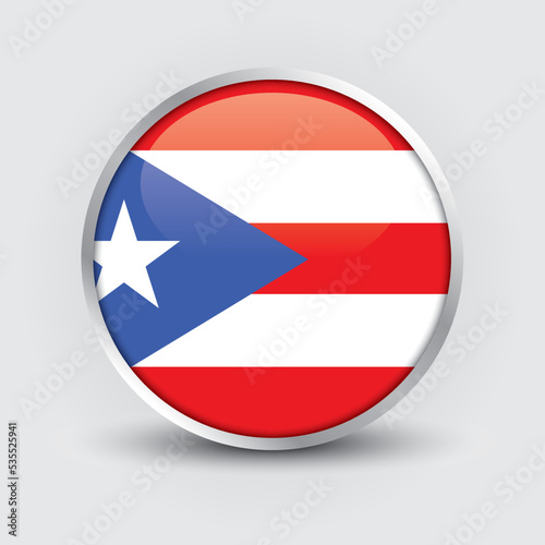 Puerto Rico round flag design is used as badge, button, icon with reflection of shadow. Icon country. Realistic vector illustration. Free Download Puerto Rico round flag design is used as badge, button, icon with reflection of shadow. Icon country. Realistic vector illustration. - GFXLoad