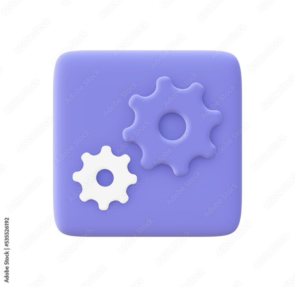 3d illustration icon of purple Gear Setting for UI UX web mobile apps social media ads designs 3d illustration icon of purple Gear Setting for UI UX web mobile apps social media ads designs