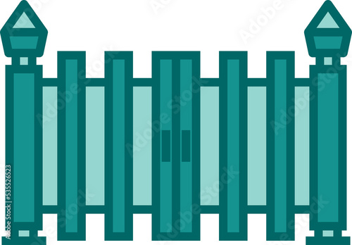 gate and fence icon illustration