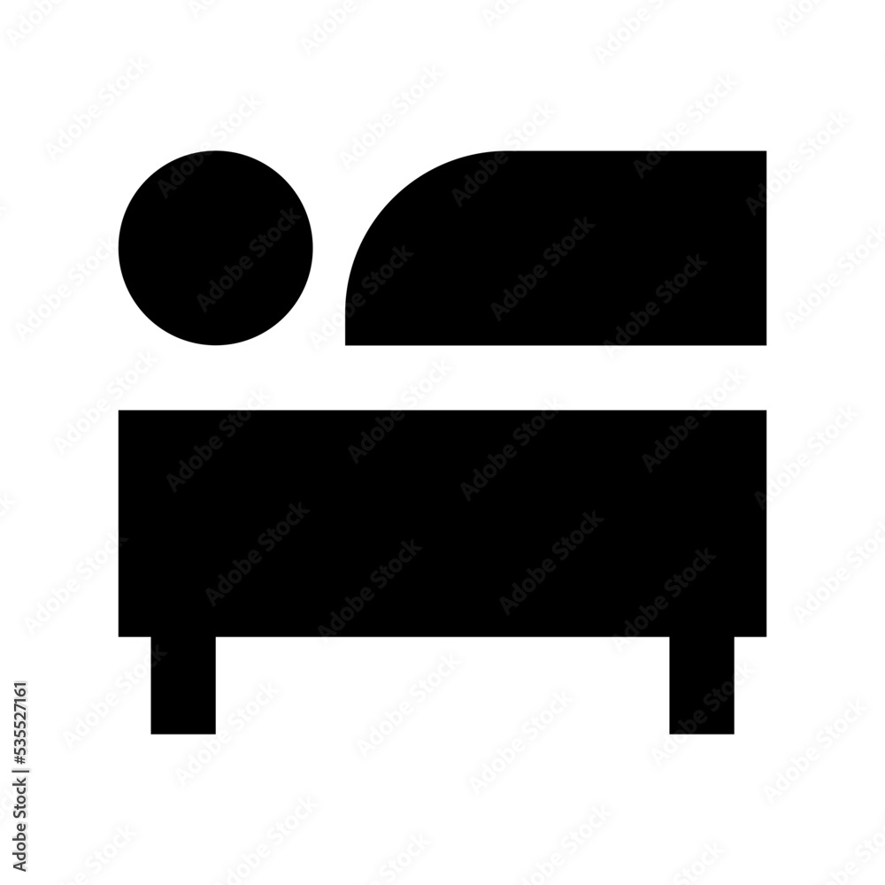 Fototapeta premium Spa Bed Vector Icon
